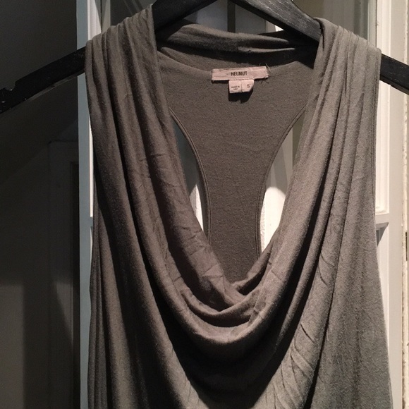 Helmut Lang Army Green Maxi Dress Size S - Picture 2 of 5